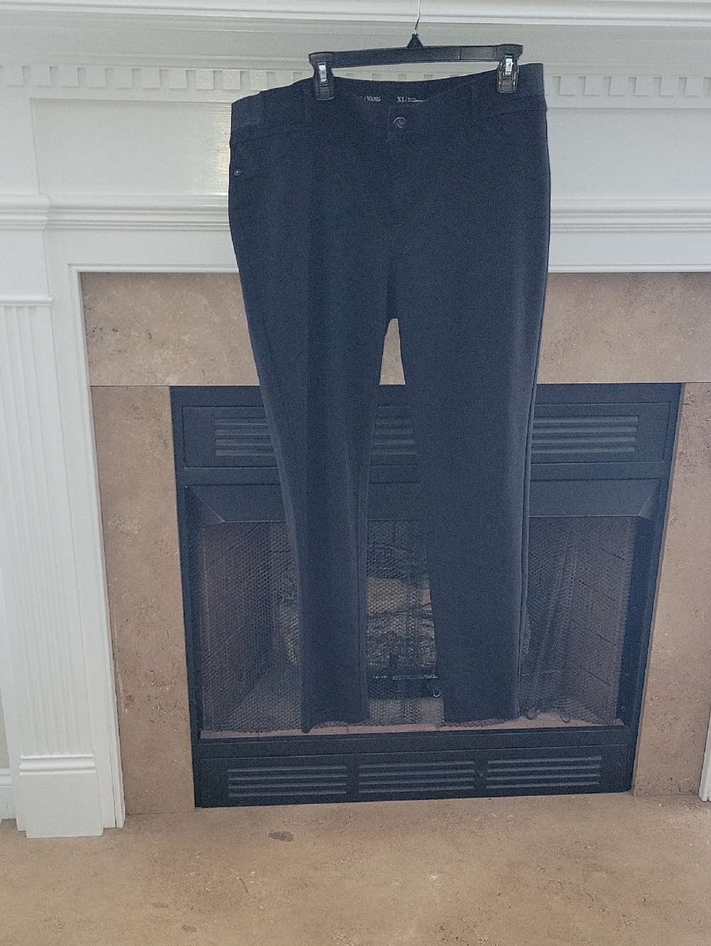 Vera Wang Black Stretch Straight Leg XL